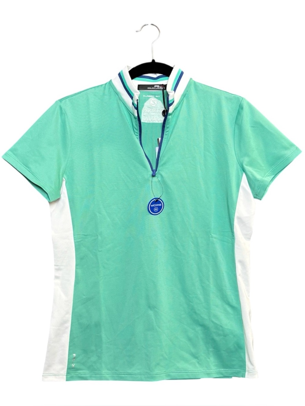 RLX Ralph Lauren Women's Classic Fit Wicking Golf Polo Green Sz M Zurich Classic